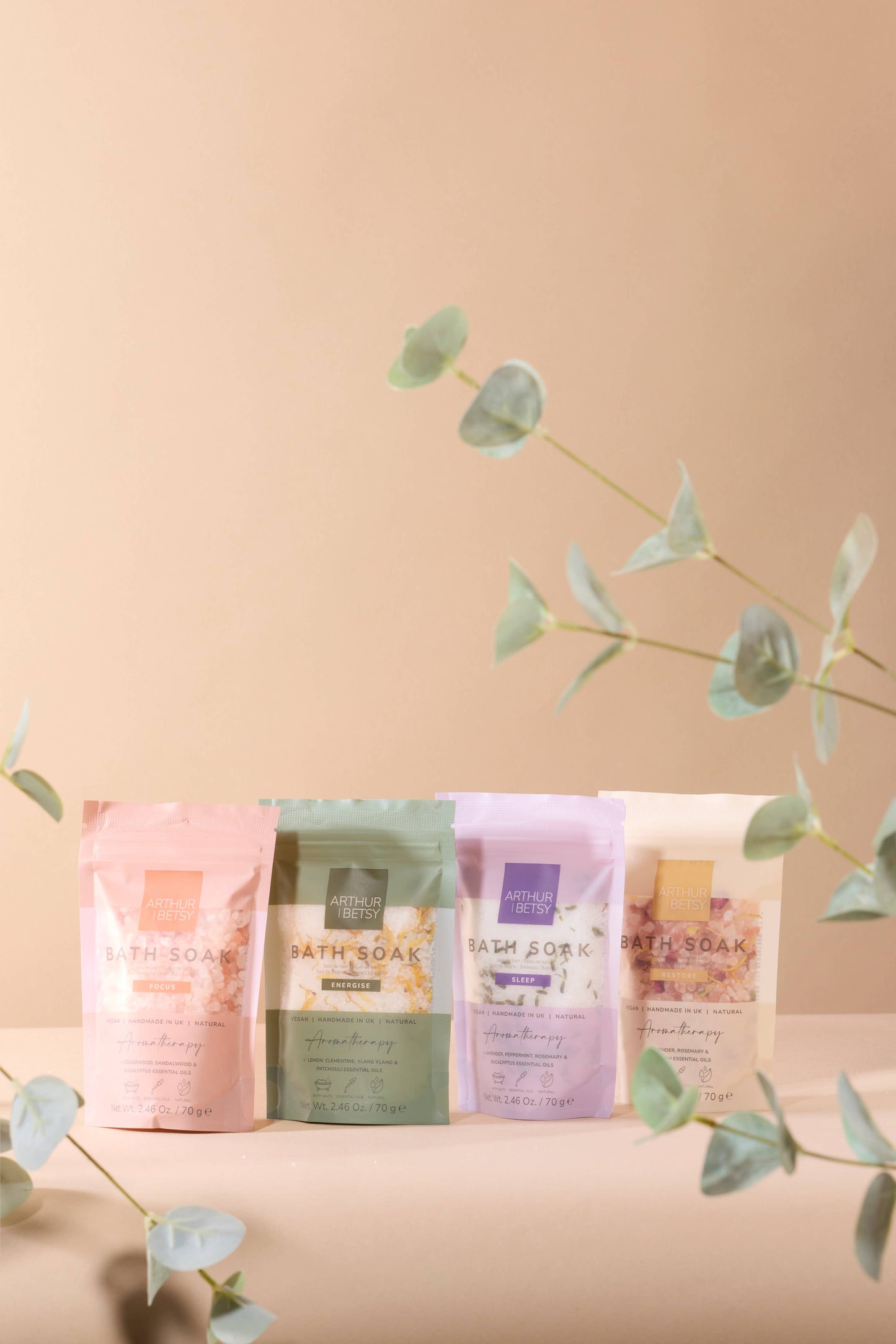 Aromatherapy Bath salts Luxury Bath soak gift Bath salts bag: Focus