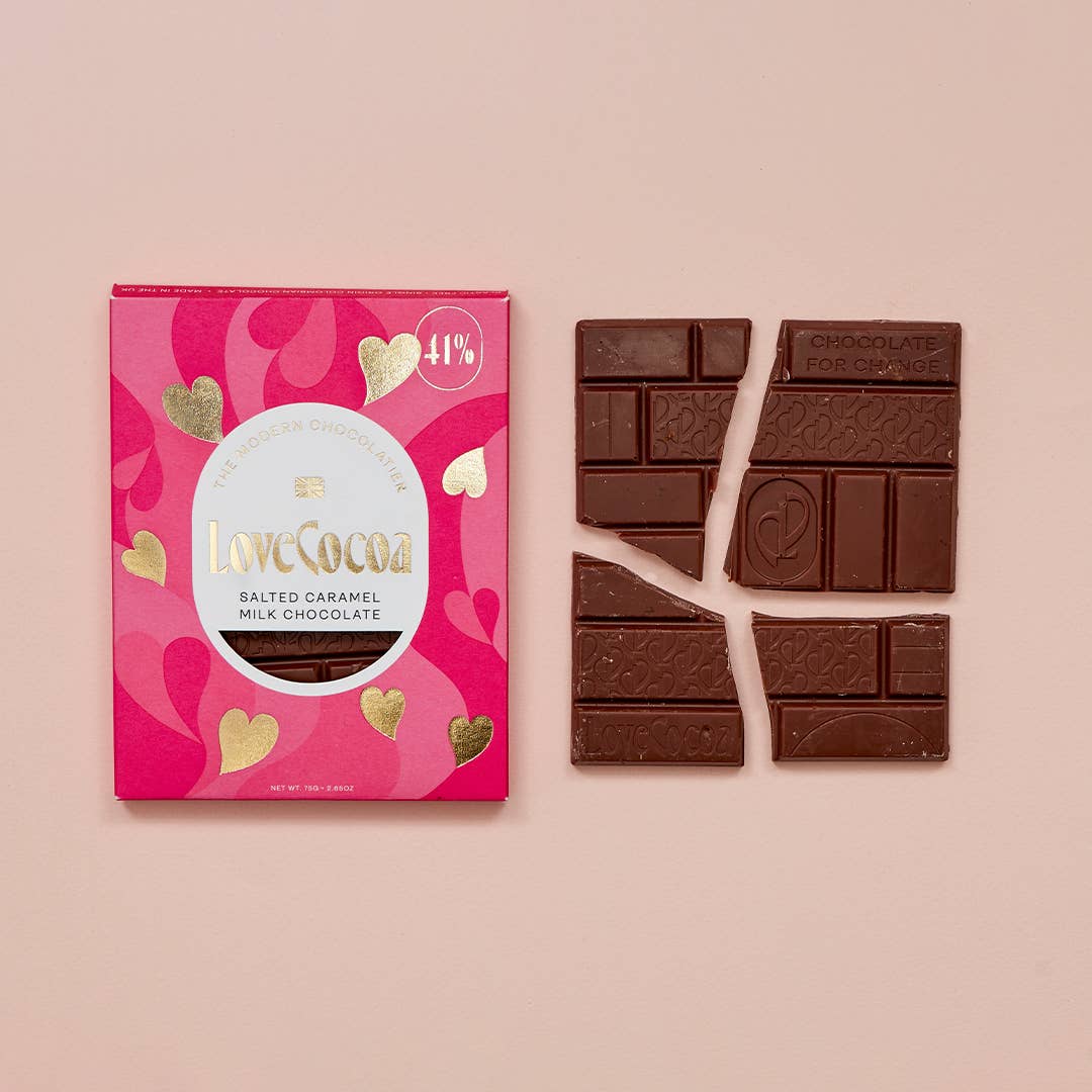 Hearts Salted Caramel Milk Chocolate Bar 70g